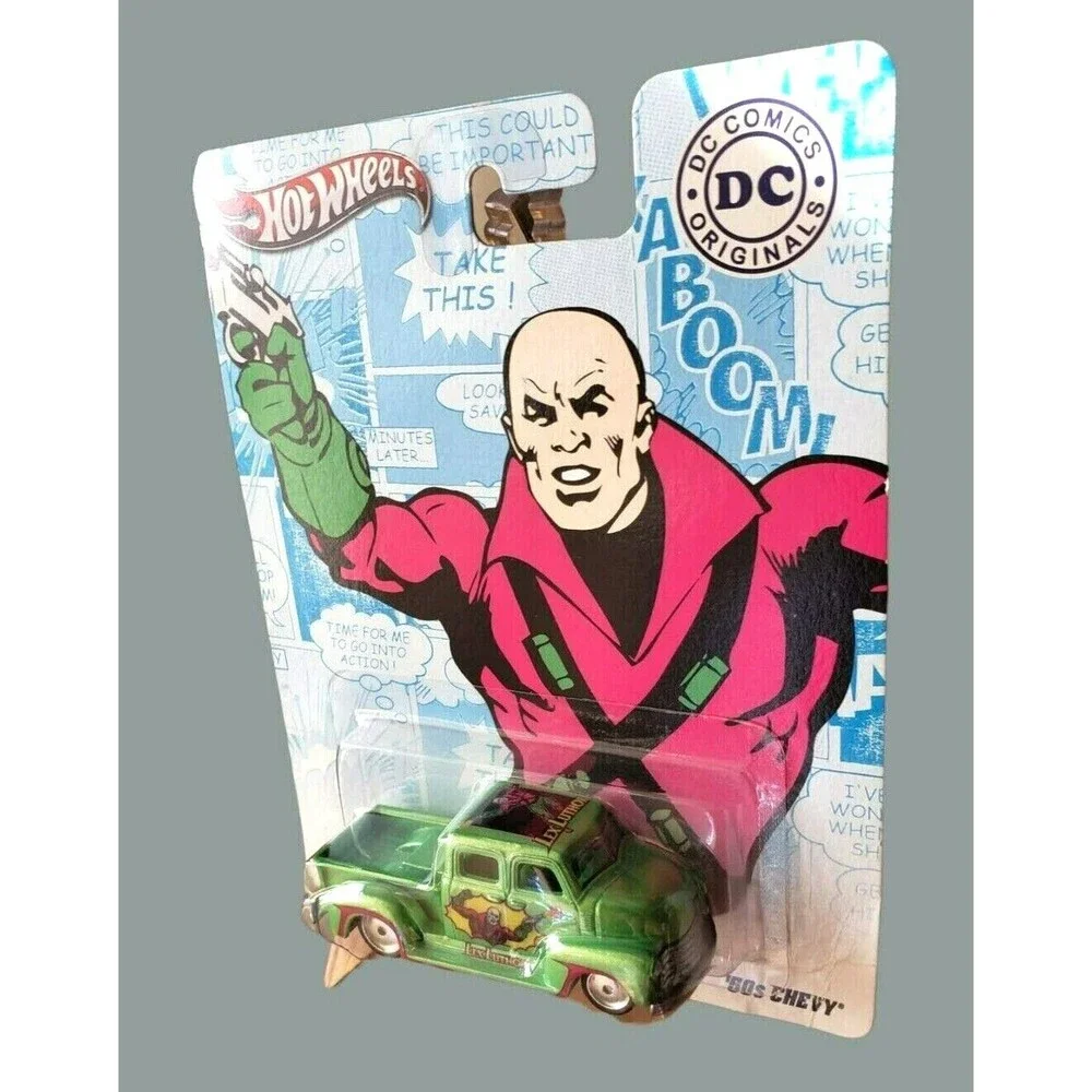 2011 Hot Wheels '50s CHEVY LEX LUTHOR Green Nostalgia: DC Comics Moon Dish 1:64
